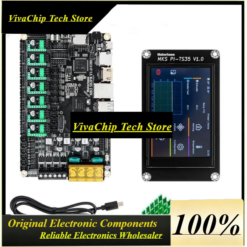 VoFSMakerbase SKIPR Board With Quad-core 64bits SOC STM32F407VET6 Onboard Runs Klipper With EMMC For Voron VS Raspberry Pi RasP