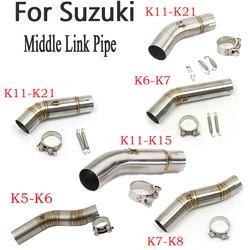 Motorcycle Exhaust Adapter Middle Link Pipe Connect Muffler Slip-on  For k5 K6 K7 K8 k11 GSXR 600 750  GSX-R750 GSXR600 GSXR750