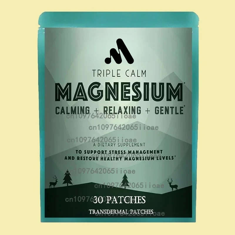 

30 Patches Magnesium Complex Compound Transdermal Patches Support Calm, Restful Mood & Muscle
