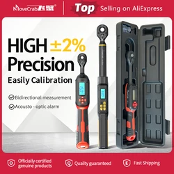 MOVECRAB Series Digital Torque Wrench 1.5-340N.m 2% Accuracy Preset Values with Buzzer, LED Flash & HandleVibration Notification