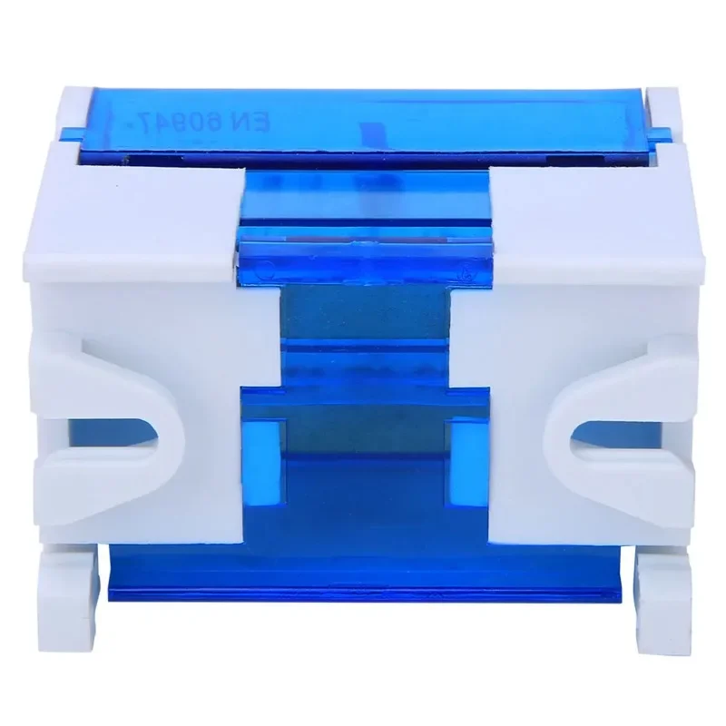 Terminal Distribution Box Din Rail 2‑Row Single‑Phase 207 With Transparent Dust Cover Plug‑in Connection AC500V 125A`