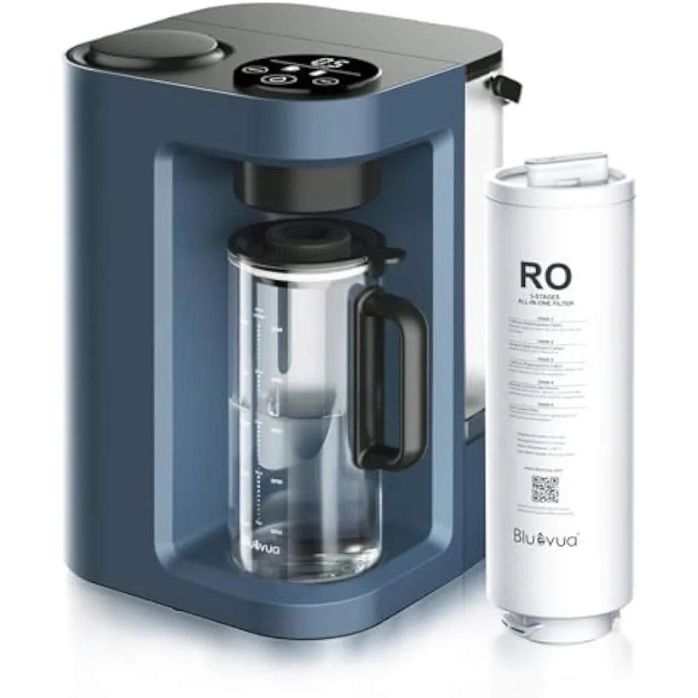 Table top reverse osmosis water filtration system, 5-level purification, 3:1 pure drainage, portable water purifier