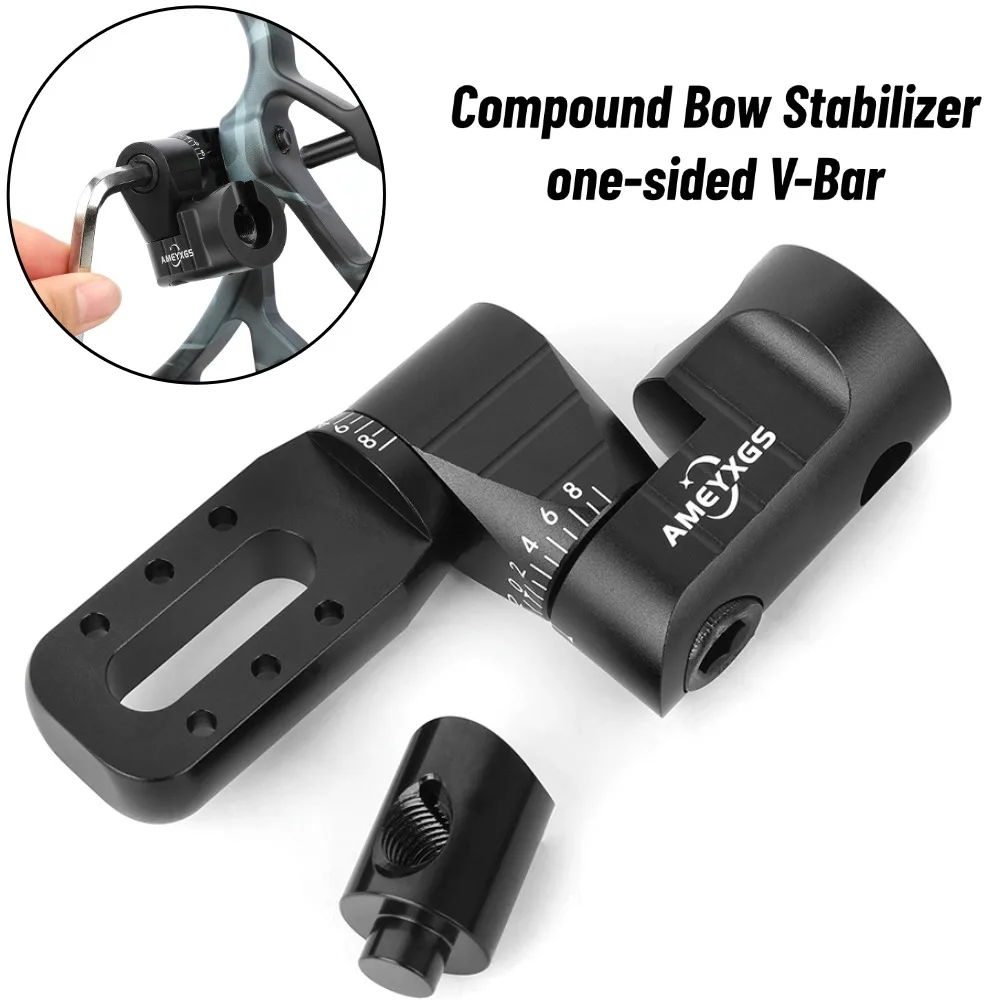 

Archery Single V-Bar Adjustable Connector Balancing Bar Stabilizer Aluminium Recurve Bow Compound Bow Hunting Shooting Target