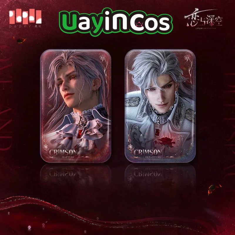 In stock Official Love and Deepspace Sylus Square Badge Brooch Pin Silverwing Fiend Where Silverwings Rest Series Anime Game Orn