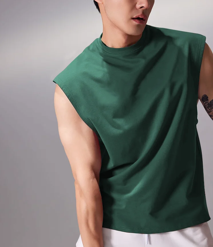 Chaleco deportivo elegante para hombre, ropa deportiva sin mangas, adecuado para entrenamiento diario en gimnasio en verano [tamaño de China]