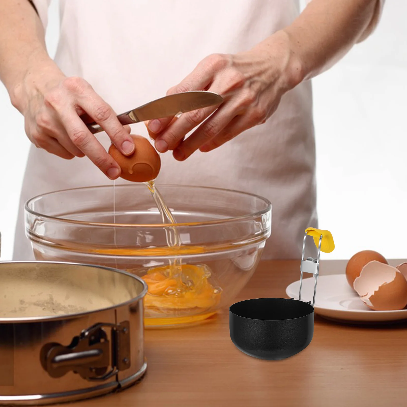 

2pcs Steamer Stainless Steel Nonstick Egg Poacher Cups Kitchen Utensil Holder Fast Poaching Space Saving Multi