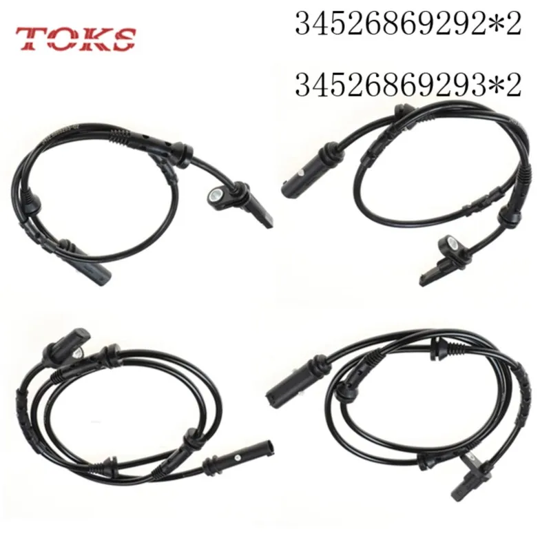 4pcs Front Rear Left Right ABS Wheel Speed Sensor for BMW X3 F25 X4 F26 34526869292 34526869293 34526788644 FL FR RL RR