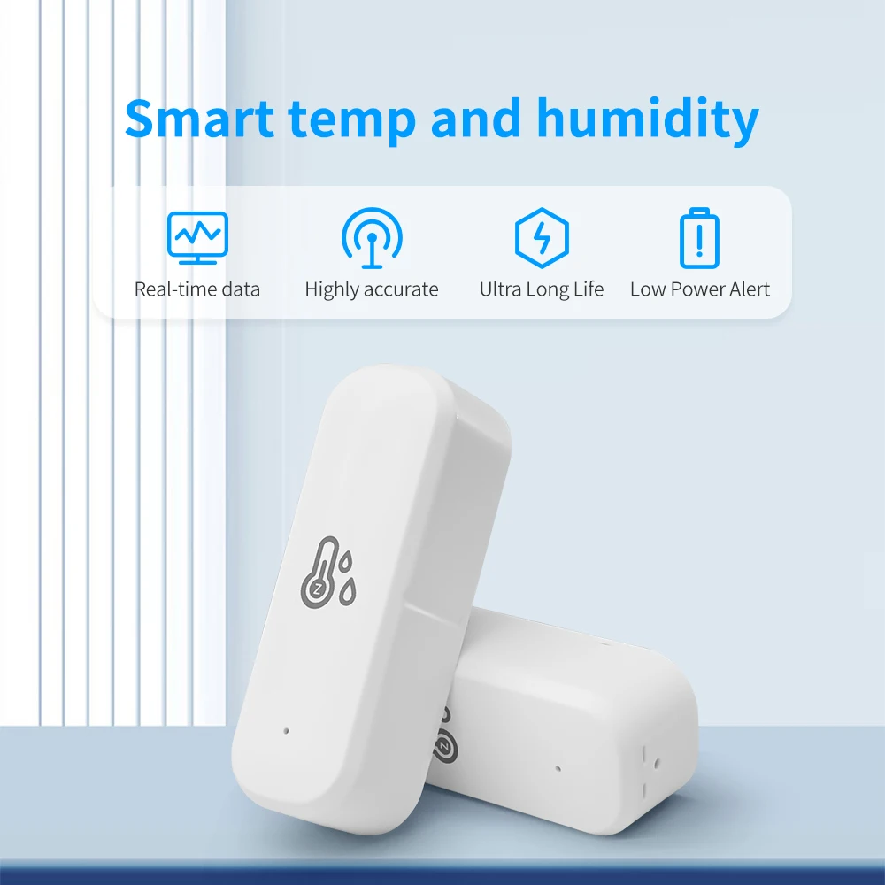 Tuya Zigbee Temp Humidity Sensor External Probe Smart Life APP Monitoring Hygrometer