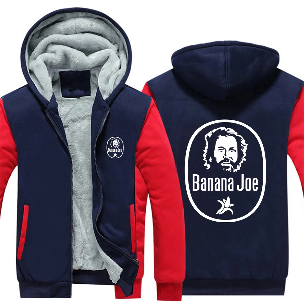 

BUD SPENCER BANANA JOE принт 202, осень-зима, новые однотонные мужские толстовки, теплые утепленные флисовые модные толстовки в стиле Харадзюку