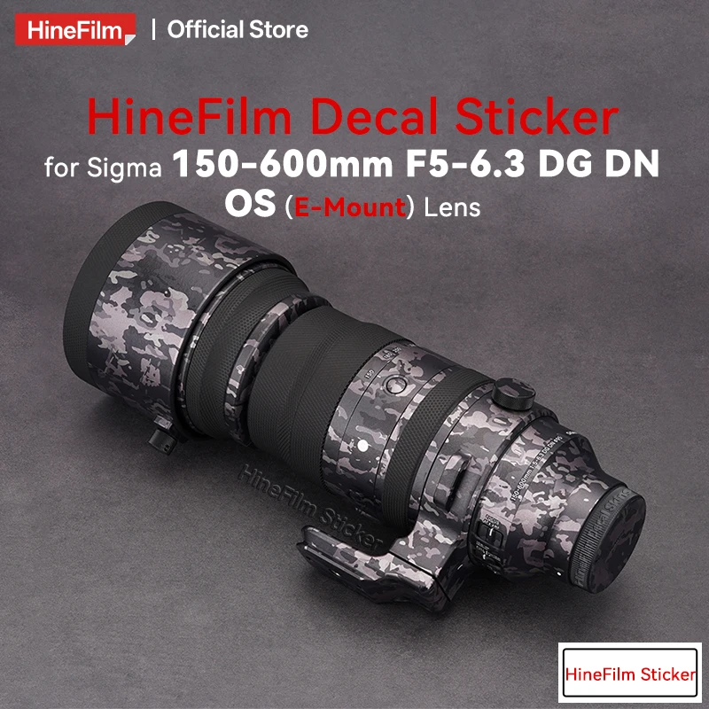 Hinefilm Skin for Sigma 150600 FE Mount Lens Skin 150-600 Premium Decal Skin for Sigma 150-600mm F5-6.3 DG DN OS Lens Sticker