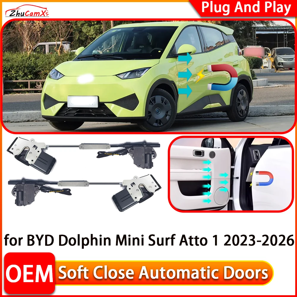 for BYD Dolphin Mini Surf Atto 1 2023-2026 Automatic Electric Soft Close Door Closer Power Closing Door Comfort Closing System