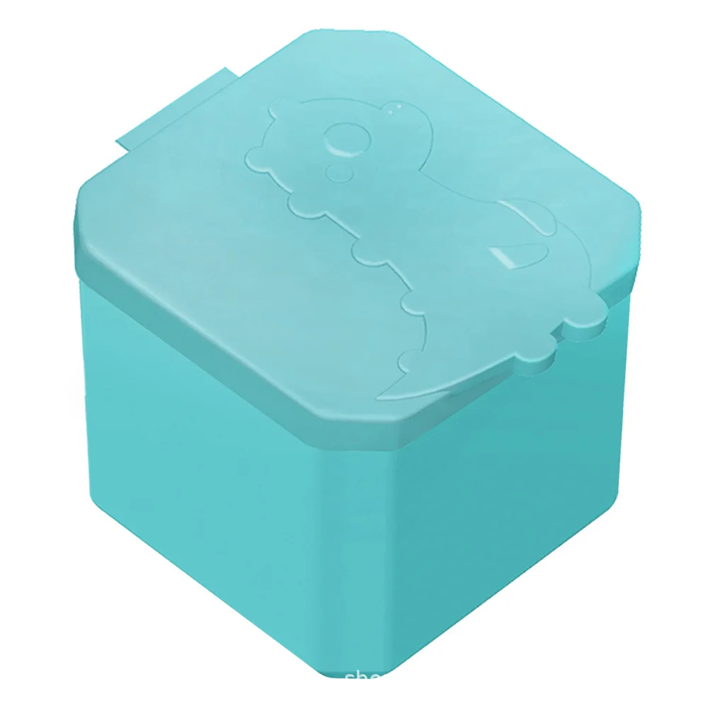 Lancheira de silicone antiaderente com tampa, Bento Box reutilizável, Molde do cubo de gelo, Recipiente de salada, crianças, 1 pc