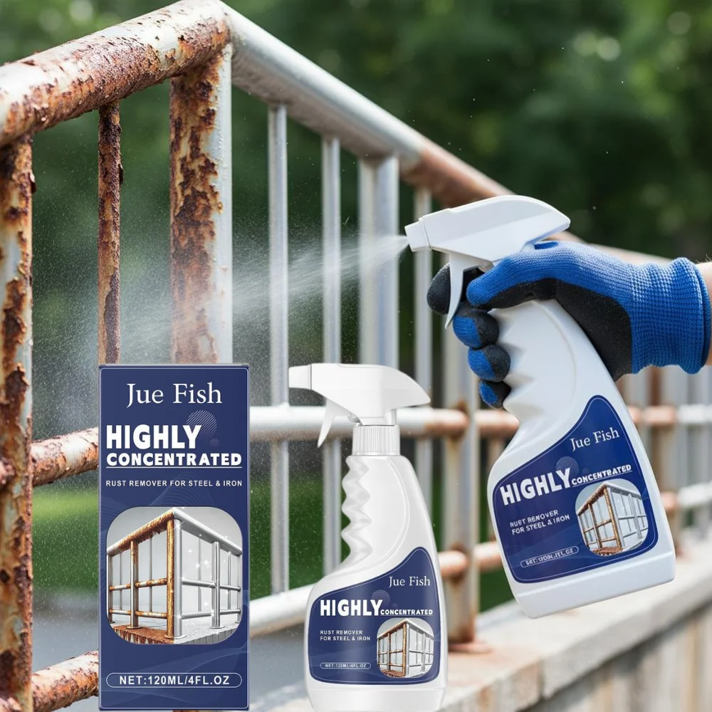 Powerful Rust Removal Spray, 120ml Highly Concentrated Rust Cleaner Restore Metal Luster & Prevent Future Rust
