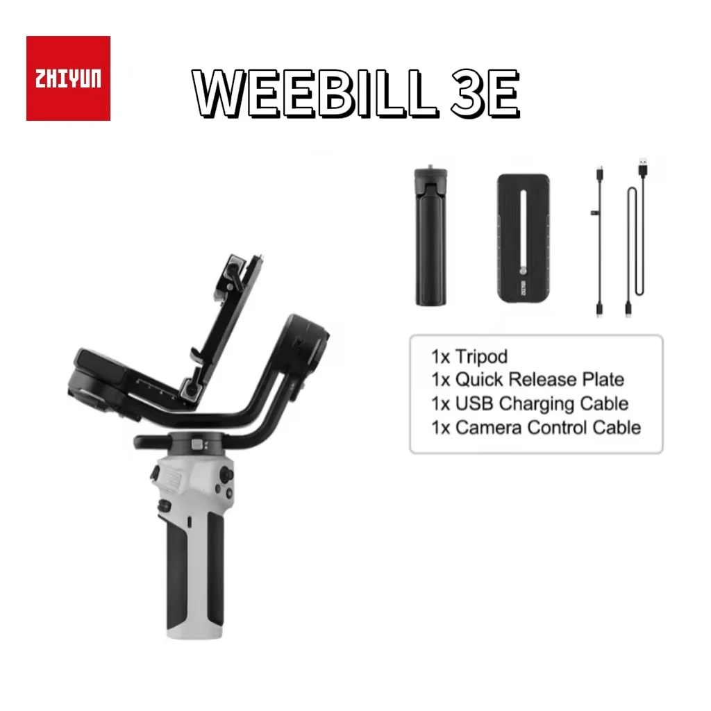 ZHIYUN CINEPEER WEEBILL 3E 3-Axis Camera Stabilizer Gimbal Wireless Blutooth Control Cameras Gimbals for DSLR Mirrorless Cameras