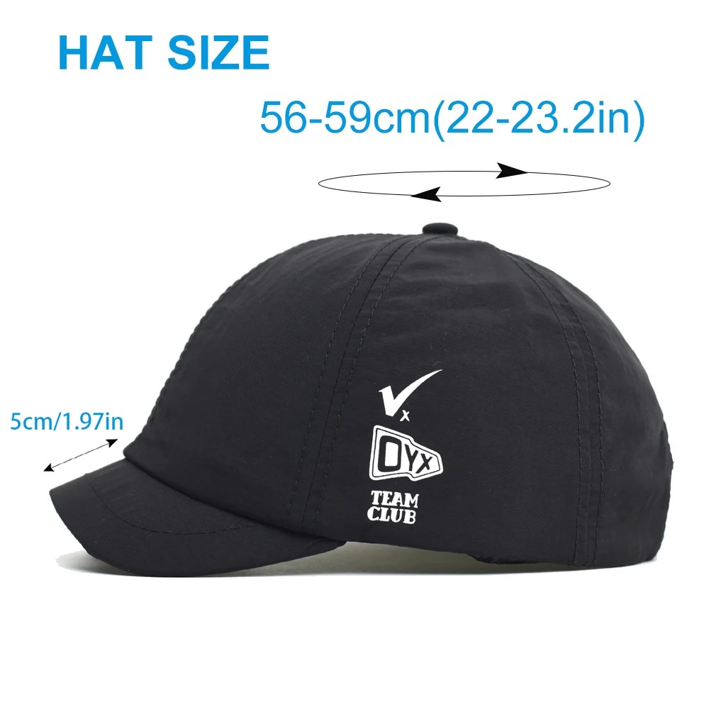 Spring Summer Short Brim Outdoor Sport Baseball Cap Men Women Soft Quick Drying Dad Hat Adjustable Trucker Style Low Profile Cap