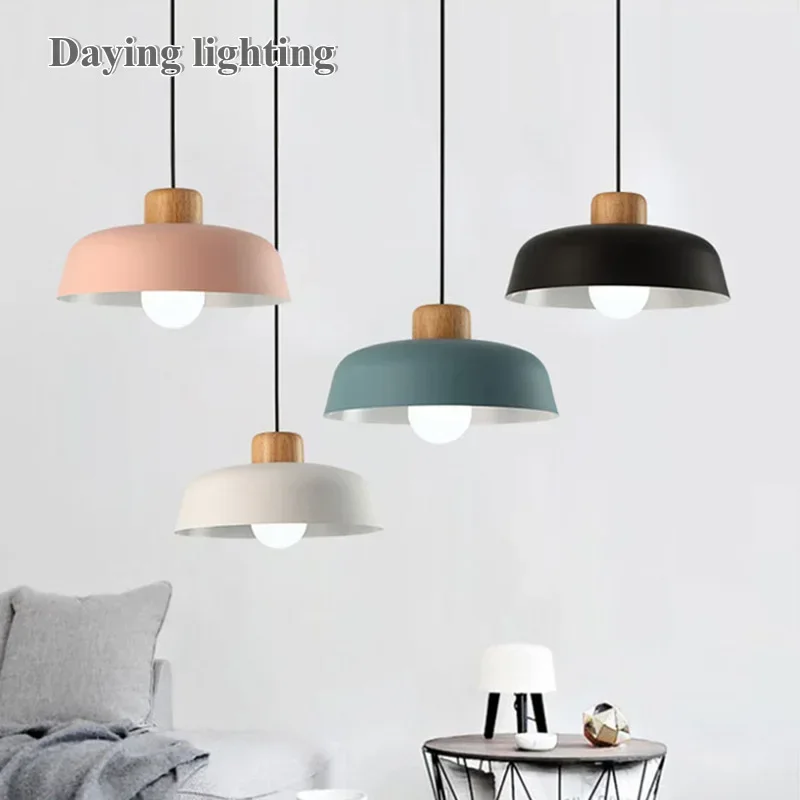 Now Nordic Lighting Modern Living Room Dining Table Lamps Simple Personality Creative Bar Bedroom Single Head Macaron Chandelier