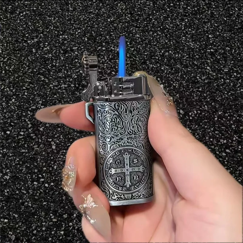 

Constantine Direct Grinding Wheel LighterCreative Windproof Grinding Wheel Butane LighterCigarette Accessories Men's Gift