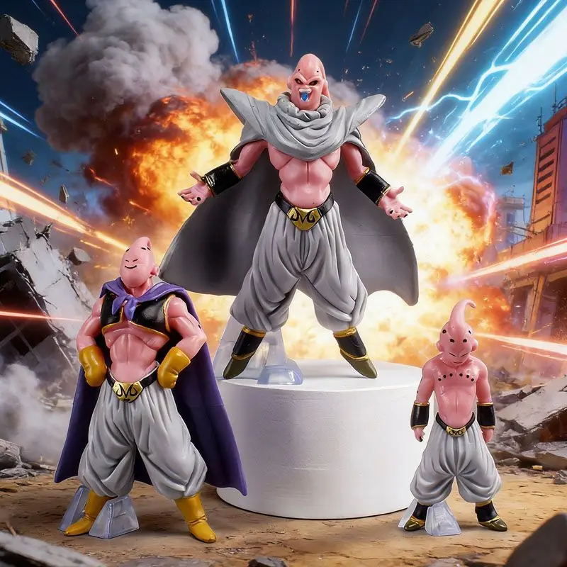 Dragon Ball Majin Buu Cartoon Cute Figure Model Kawaii 2D Mini Figure Toy Desktop Ornament Toy Animation Peripheral Wholesale view 5