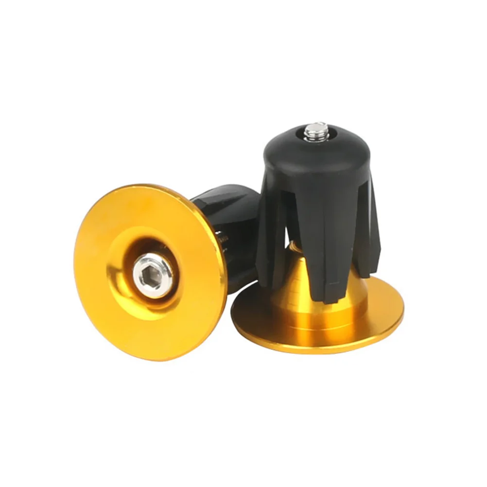 

1Pair Handlebar End Caps 24mm 16mm Lightweight Durable Anodized Cnc Machined for Most Bikes Gold Bar Ends Bar End Plugs