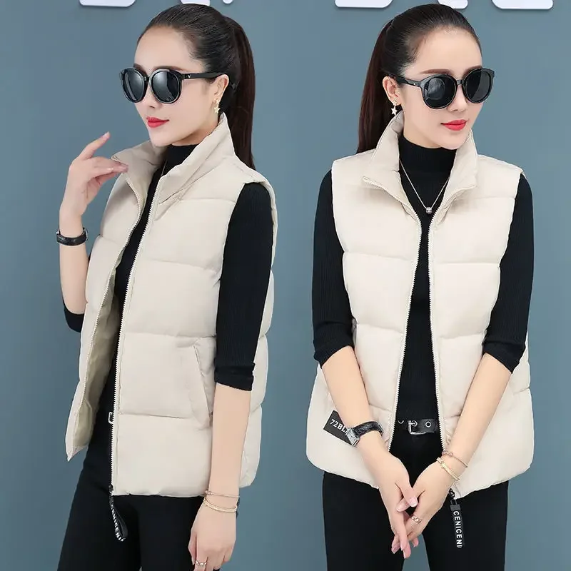 

Jacket Vest Cotton Clothes Women's Short Autumn Winter Loose down Cotton Chaleco Mujer