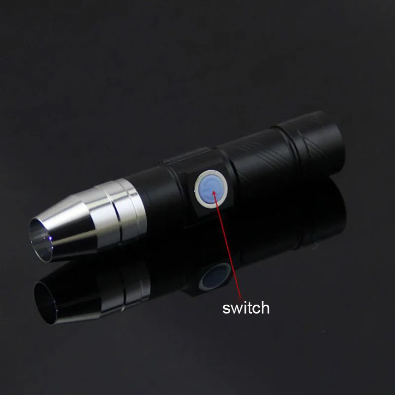 Usb 충전식 365nm Led UV 손전등 토치 라이트 울트라 바이올렛 램프 블랙 라이트 UV 형광 램프 돈 현금 탐지