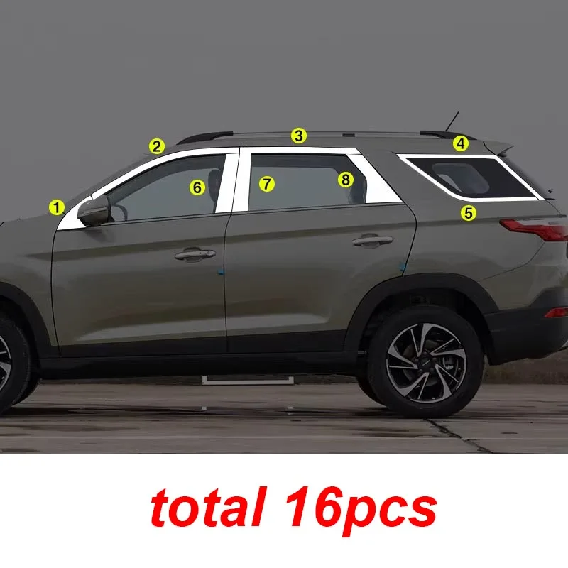 

For Dongfeng DFSK 560 Window Center Pillar B PillarTrim Stainless Steel Decorative Strip Glory