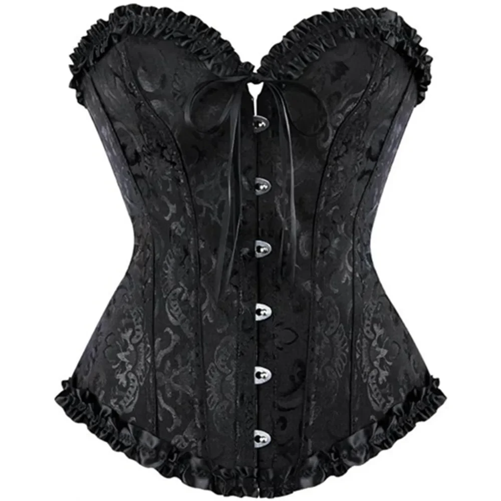 Overbust Corset Plus Size Sexy Corselet Corsets and Bustiers Tops Red Black Pink Purple White Gothic Vintage Women Lingerie