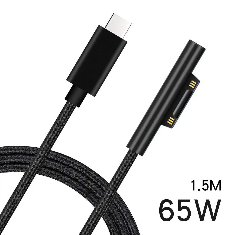 Tipo-c fêmea para Microsoft Surface PD Conector para Microsoft Surface 3 4 5 6 Go Conector USB C Adapt