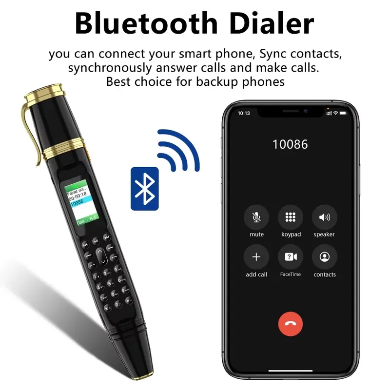 2026 Original Mobile Cell Phone Pen Fan Three In 1 Multifunction Bluetooth Call Dial Recorder Magic Voice Dual Card MP3