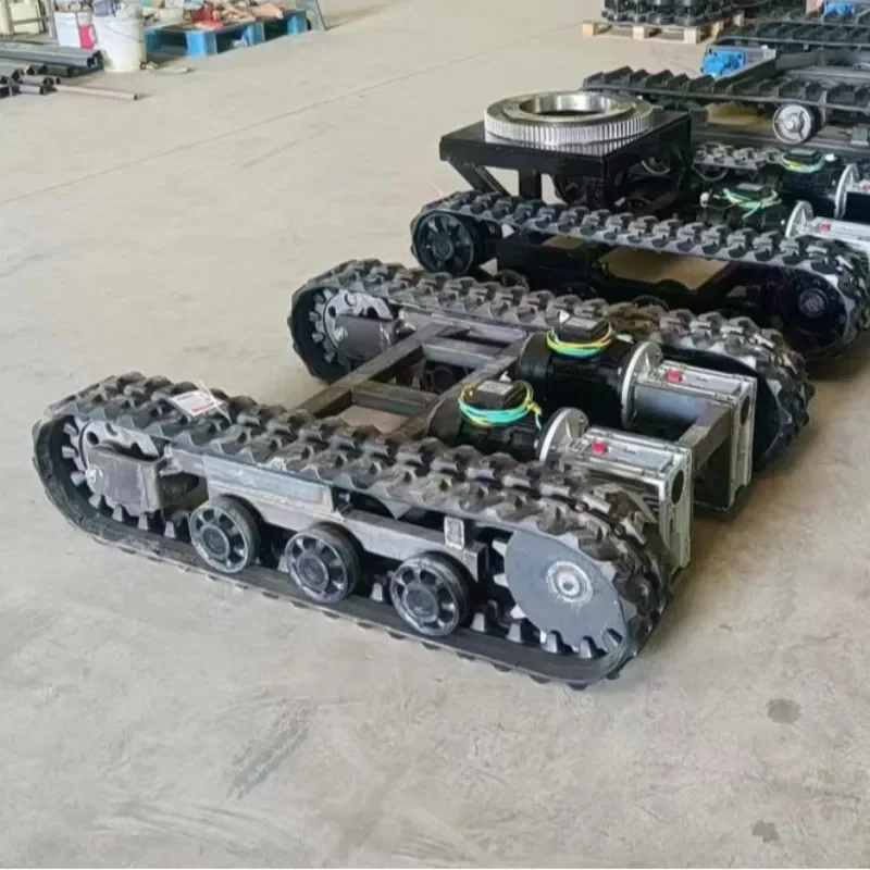 Remote control rubber crawler chassis, small excavator drill chassis