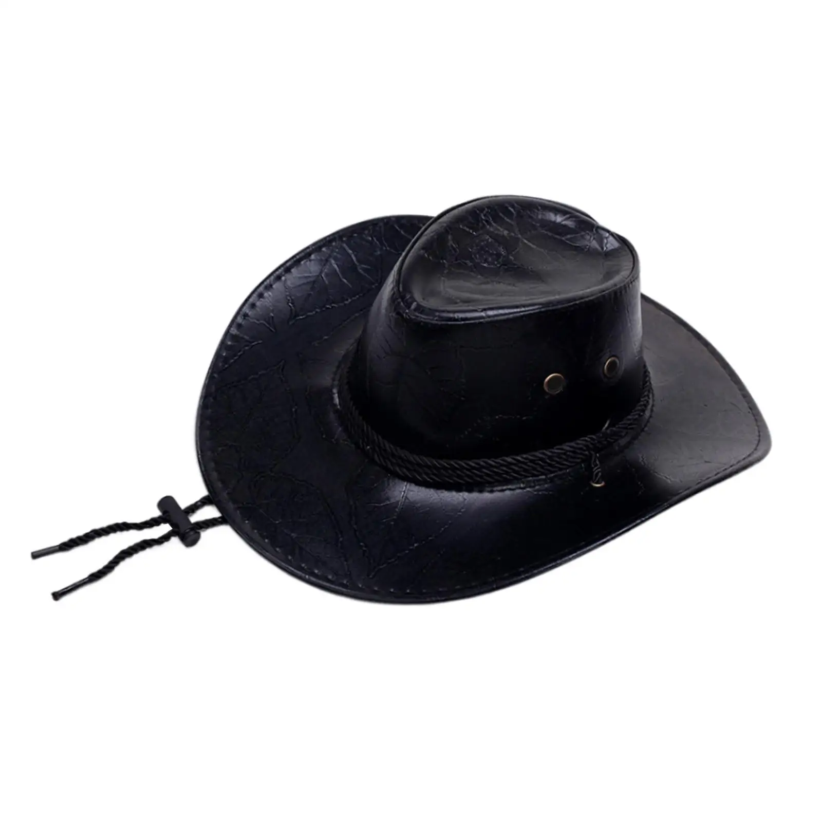 

Ковбойская шляпа из искусственной кожи, модный аксессуар для костюма, солнцезащитная шляпа, джазовая кепка для взрослых, для фестивалей, маскарадов, сценических выступлений