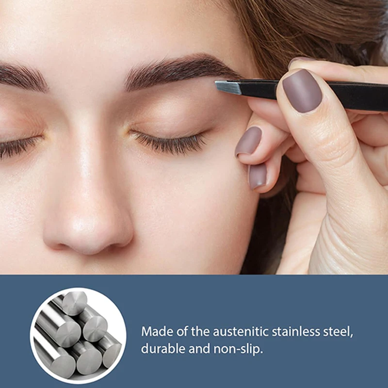 20X (200R) Vergrößerungsspiegel- und Augenbrauenpinzetten-Set, 8,9 cm (3,5 Zoll) Reiseset mit zwei Saugnäpfen