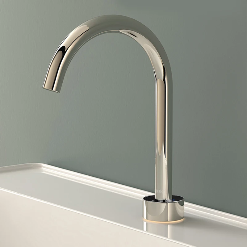 

Индивидуальный дизайн, латунный умный сенсорный датчик, смеситель для раковины в ванной комнате, смеситель