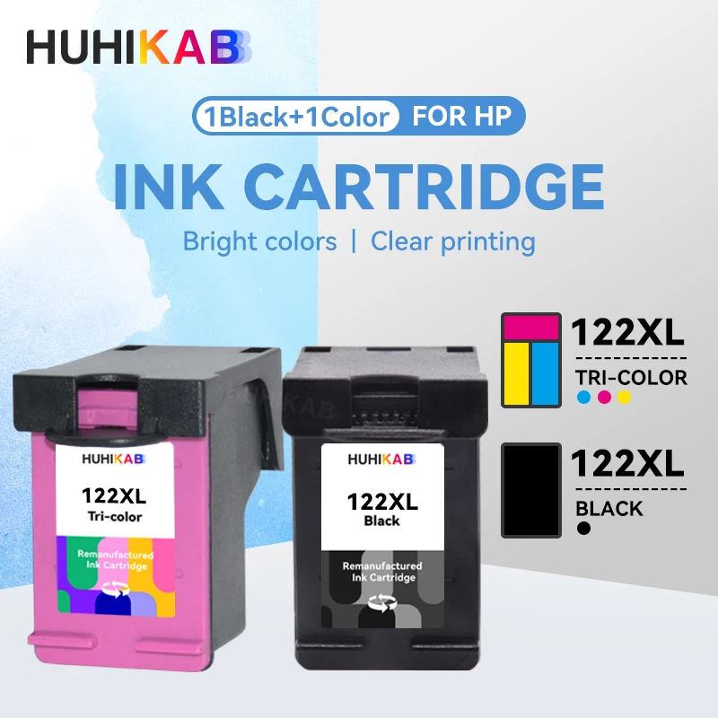 HUHIKAB 122XL, совместимый с картриджем HP 122, для HP Deskjet 1510 1050A 2000 2050A 2540 3000 3050 3052A Envy 4500 5530 4630 4632