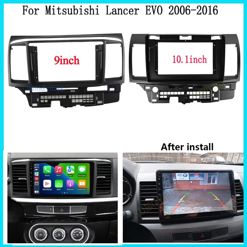 9 inch 2din car radio fascias For Mitsubishi Lancer evo Fortis 2010-2015 10.1