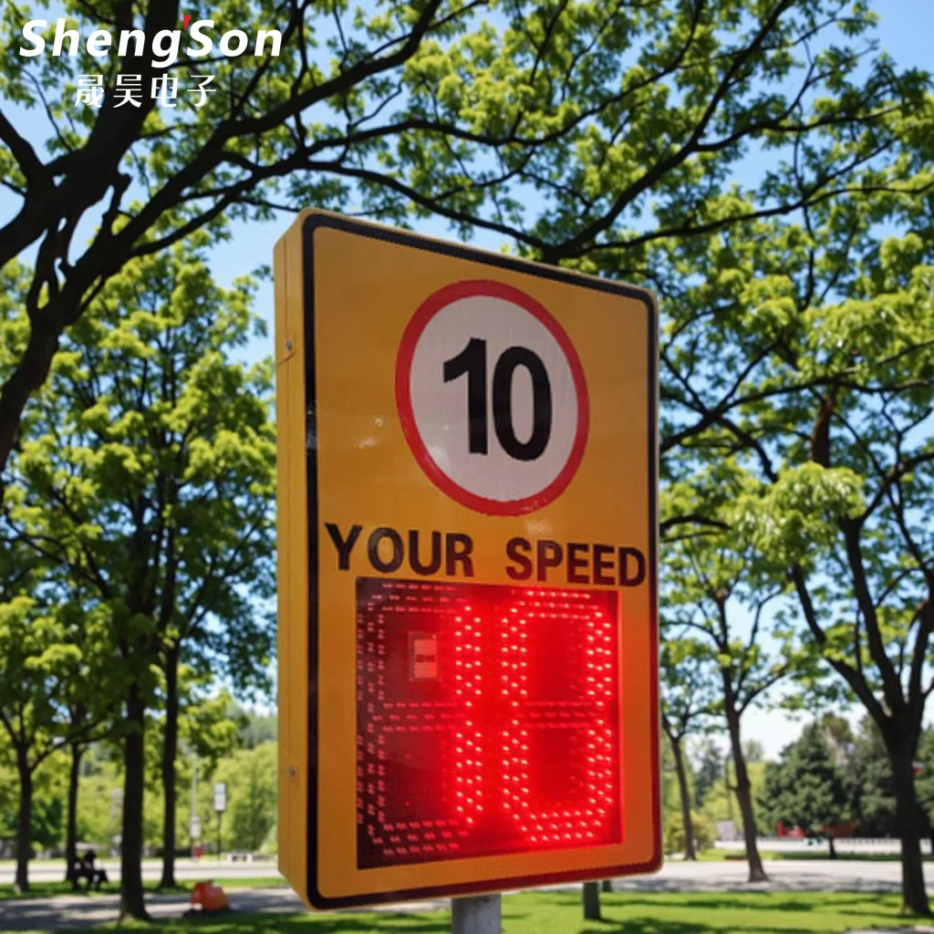 Solar Powered LED Traffic Sign Board Road Safety Warning for Drivers Fourth Grade Reflective Film Galvanized Steel Construction