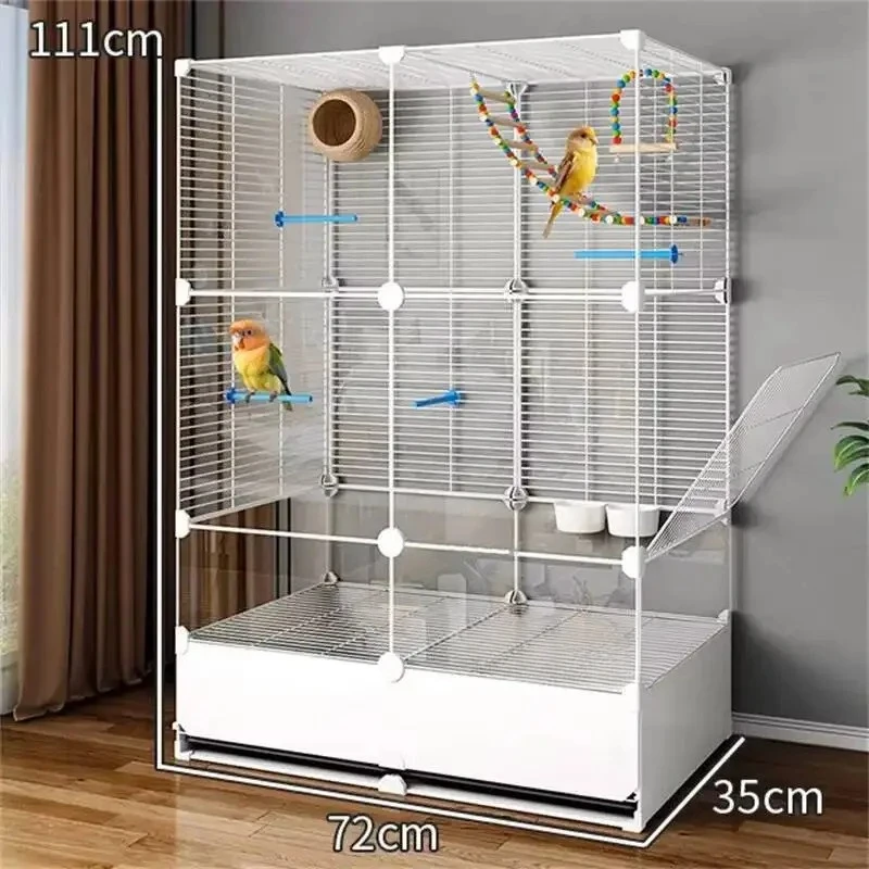 

m Брызгозащищенная простая кованая клетка для птиц Железный птичий домик Большая клетка для попугая для птиц Роскошная вилла Профессиональные домашние аксессуары для птиц m