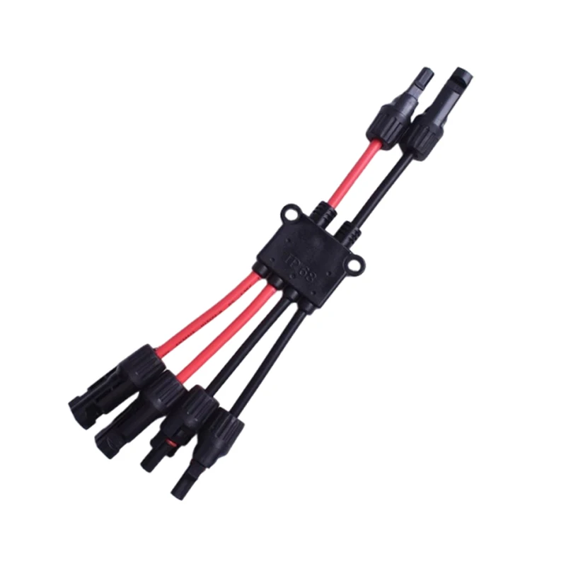 MC 2 to 4/6/8 Y Branch Solar Connectors Wire 1000V 30V for Boat/RV Solar Panels Tool-Free Connectors 10AWG Solar Panel Splitter