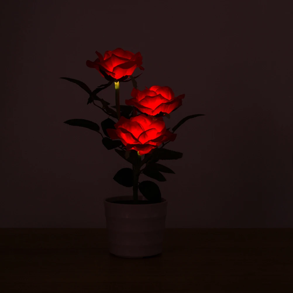 

Rose LED Lights Solar Powered Outdoor Decor Artificial Roses Bright White LED Garden Bedroom Night Lamp Waterproof Solar