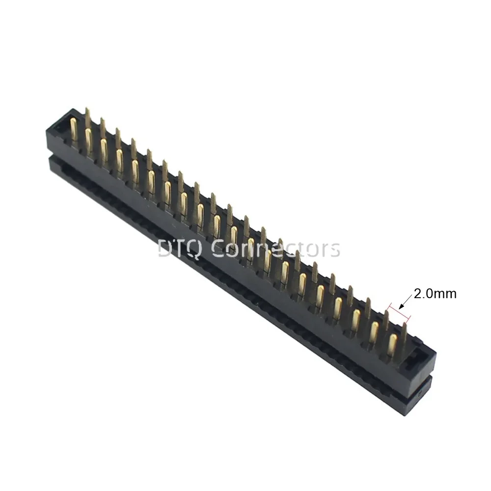 10pcs 2mm 2.0mm Pitch FD 8 10 12 14 16 20 26 30 34 40 44 50 Pin Male IDC Socket Transition Connector For 1.0mm Flat Ribbon Cable