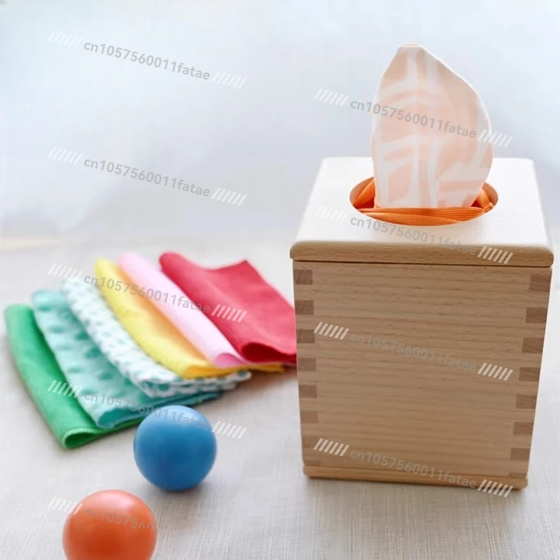 صندوق مناديل Lequan Beech للرسم الورقي السحري، ألعاب الضخ للأطفال من مايو إلى 18 شهرًا للتعليم المبكر