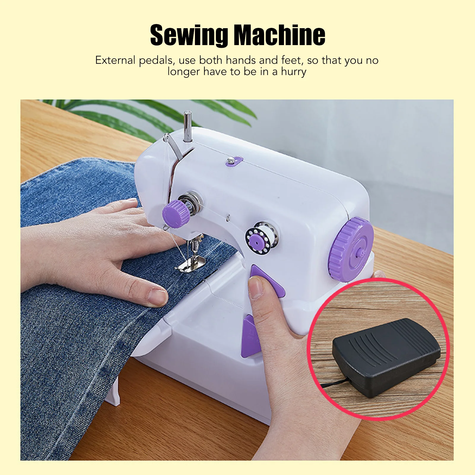 

Мини-швейная машина Портативная домашняя электрическая мини-настольная швейная машина для небольших проектов Быстрый ремонт Швейная машина