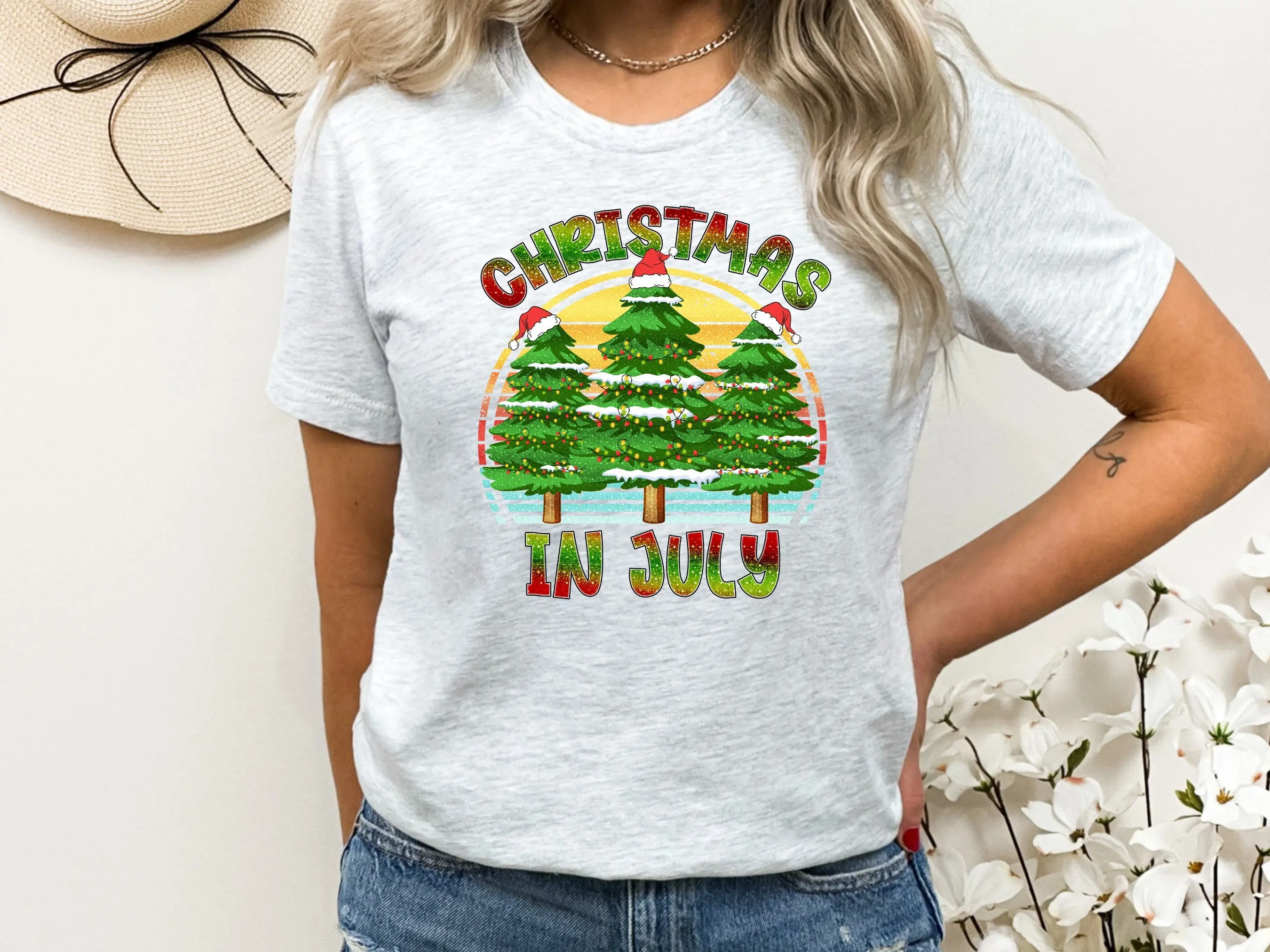 Christmas In July T Shirt Halfway To Cute Funny For Lovers