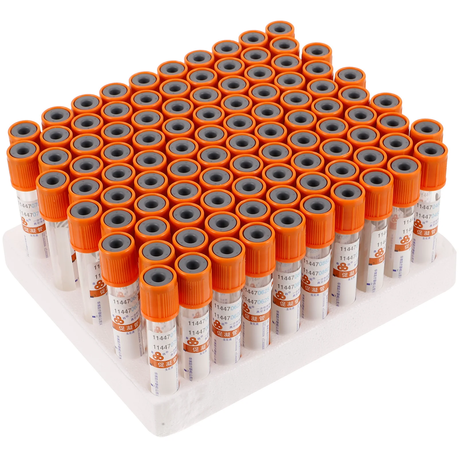 

100Pcs 3ml Coagulation-Promoting Vacuum Tube Disposable Blood Collector Test Tubes with Cover Test Tubes Disposable Vacuum Tube