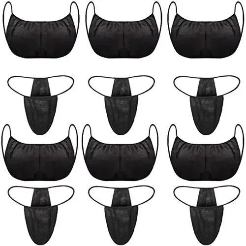 25 juegos de sujetadores de belleza y bragas en T, conjunto de cintura elástica de 120cm, Tanga de Bikini desechable, bragas para bronceado, bragas higiénicas para Sauna y SPA