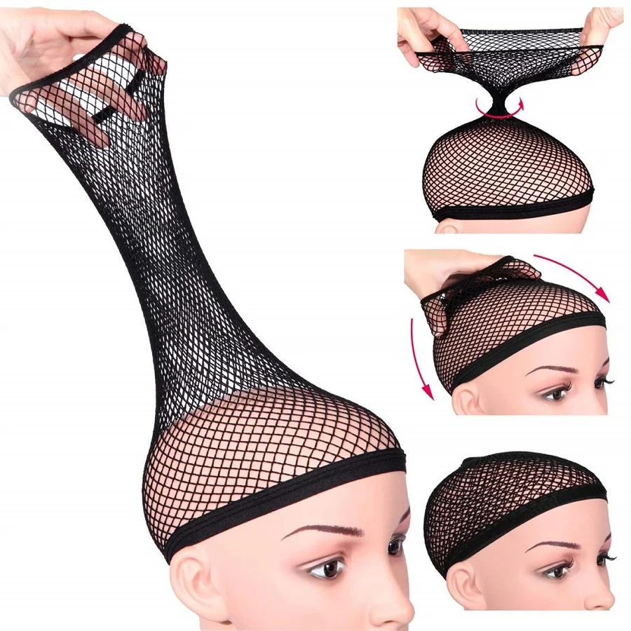 

Leeons in Stock Mesh Net Wig Caps Weaving Hair Net for Wig Close End Fishnet Wig Caps for Women