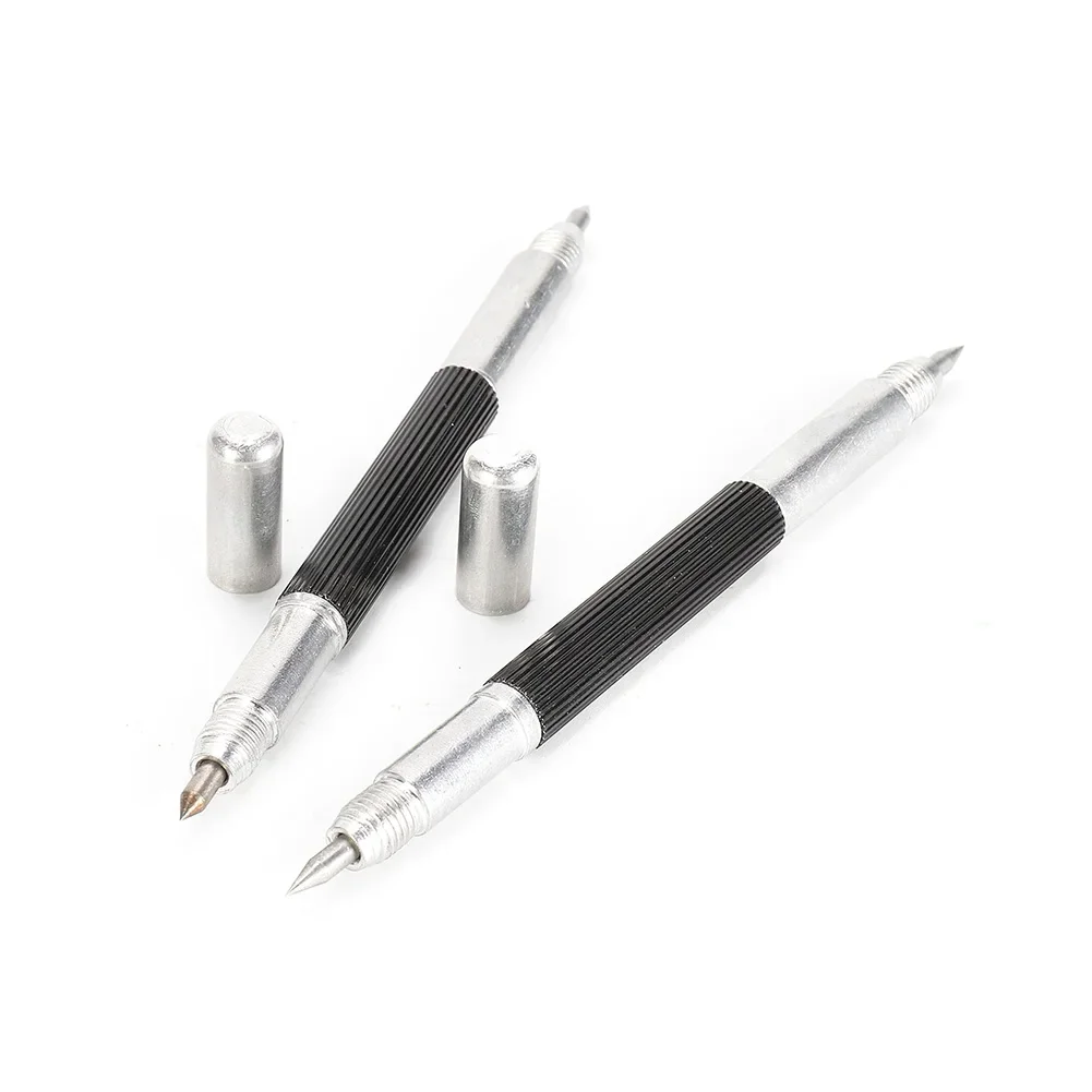 

2Pcs Tungsten Carbide Tip Scriber Marking Etching Pens Double End Ceramic Glass Metal Woods Carving Scribing Marker Hands Tools