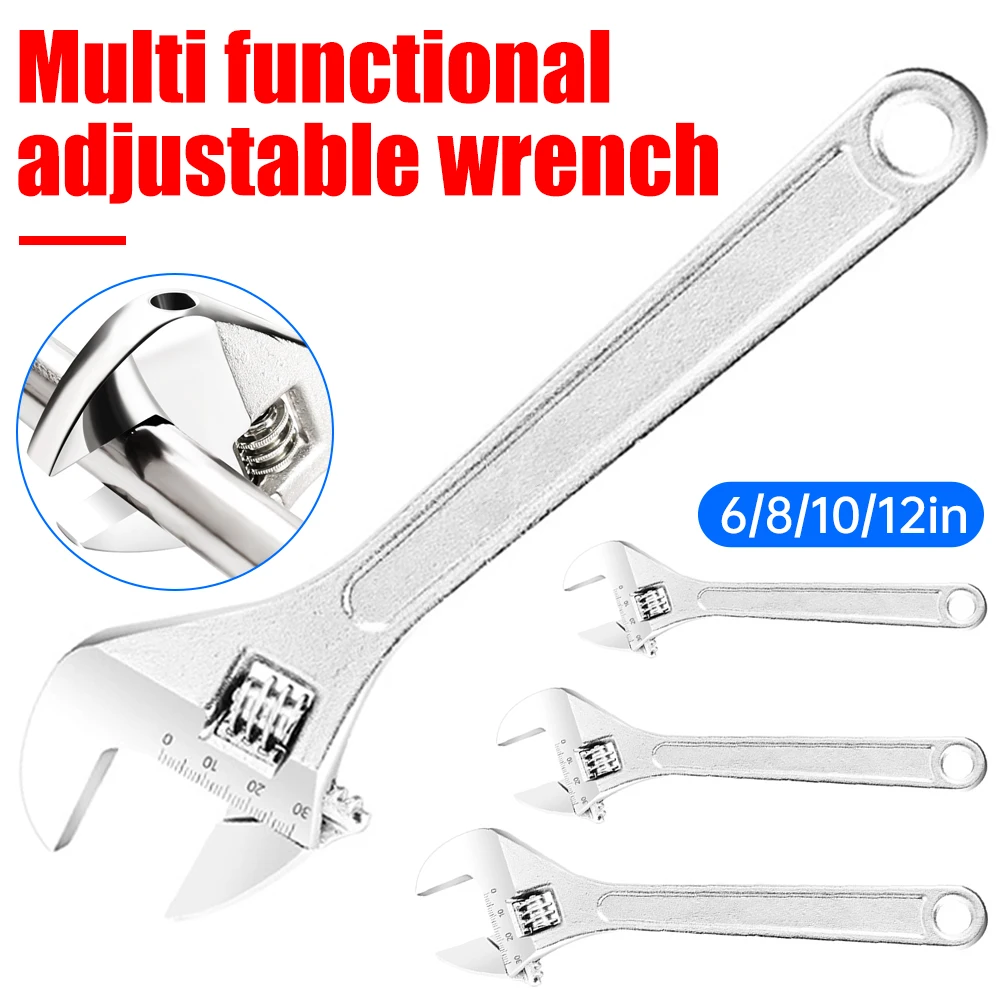 Adjustable Wrench Household Multifunctional Flexible Wrench Universal Spanner Carbon Steel Mechanical Workshop Hand Repair Tools