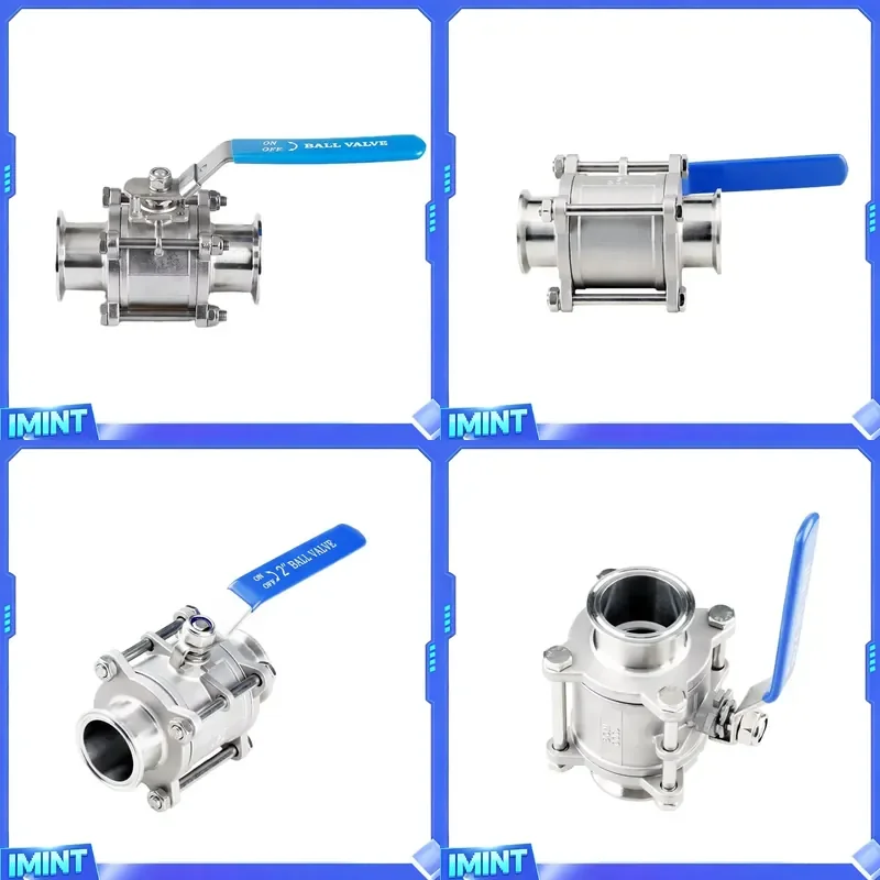 Three-piece Quick-loading Straight-through Ball Valve Q81F-16P Manual Sanitary Chuck Quick-connect Pipeline Valve Clamp