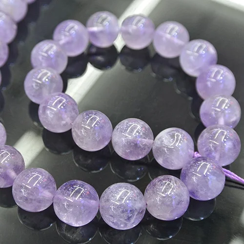 

6-10 mm Natural Lavender Purple Jade Round Beads